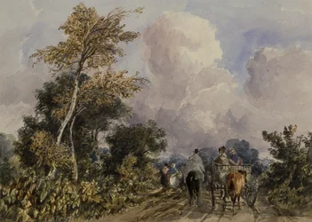 Op de Deal Road, nabij Canterbury, 19e eeuw